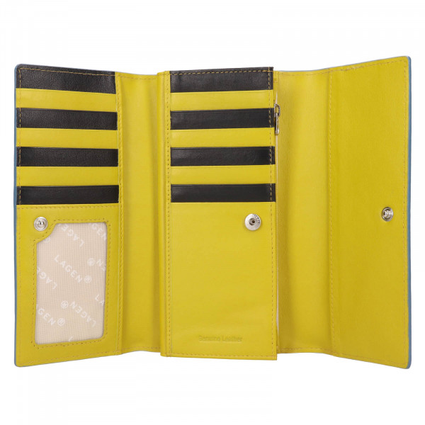 Dámska kožená peňaženka Lagen Vibeke - žltá
