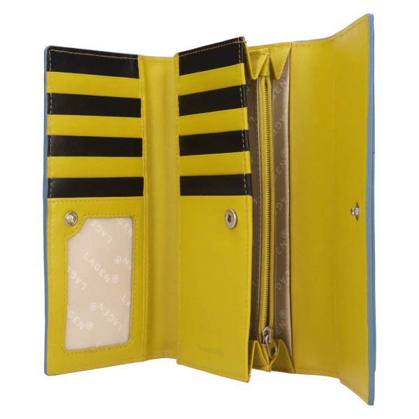 Dámska kožená peňaženka Lagen Vibeke - žltá