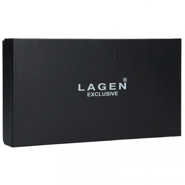 Dámska kožená peňaženka Lagen Maria - fialovo-strieborná