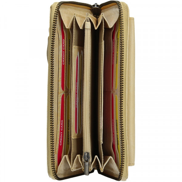 Dámska kožená peňaženka Lagen Maria - žltá