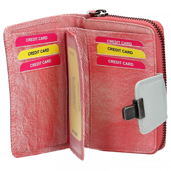 Dámska kožená peňaženka Lagen Lea - ružová