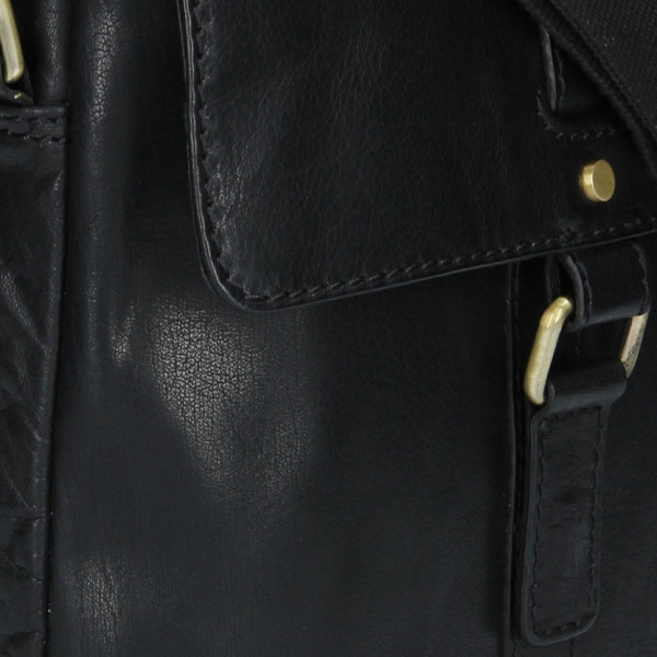 Pánska kožená taška cez rameno Lagen Robert - čierna
