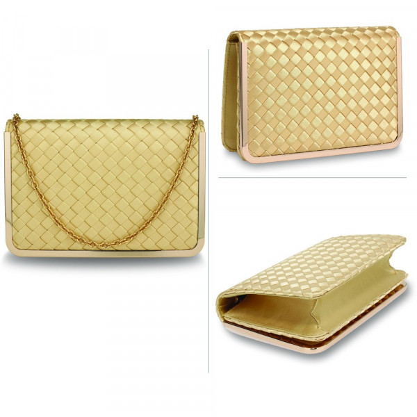Dámska listová kabelka LS Fashion Luren - zlatá