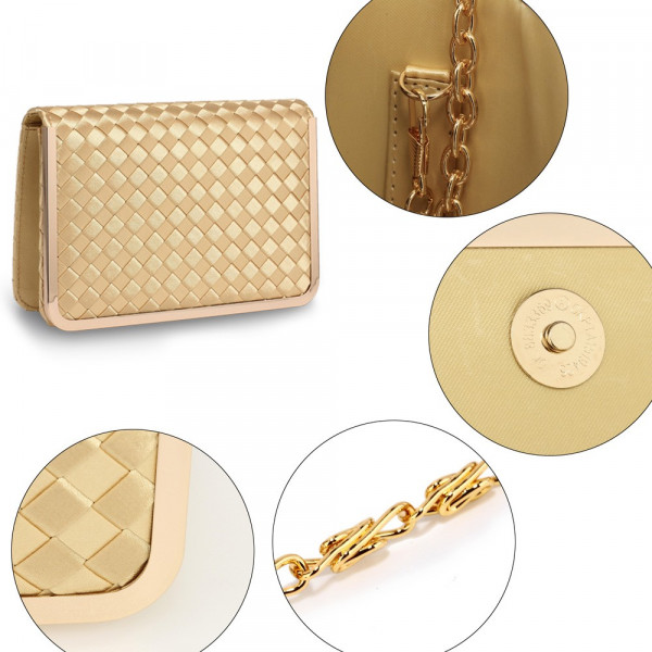 Dámska listová kabelka LS Fashion Luren - zlatá