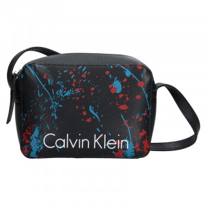 Dámska crossbody kabelka Calvin Klein Small Splatter - čierna