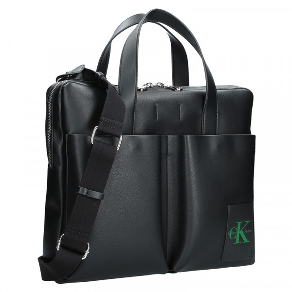Pánska taška cez rameno Calvin Klein Satchel - čierna