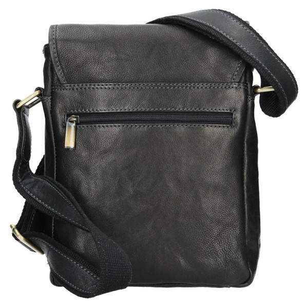 Pánska kožená taška cez rameno SendiDesign Maxim - čierna