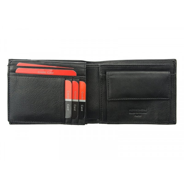 Pánska kožená peňaženka Pierre Cardin Elvin - čierno-modrá