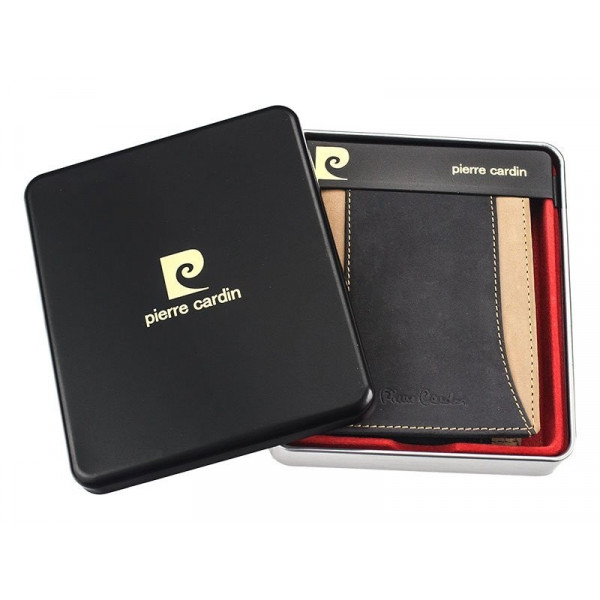 Pánska kožená peňaženka Pierre Cardin Dan - čierno-hnedá