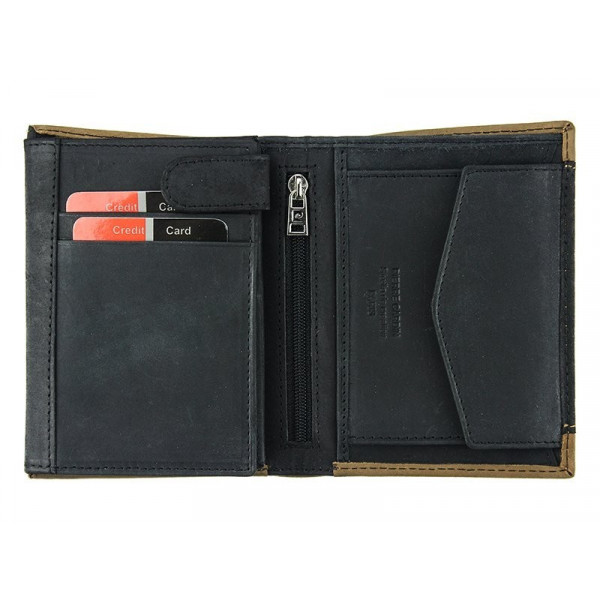Pánska kožená peňaženka Pierre Cardin Eric - čierno-hnedá