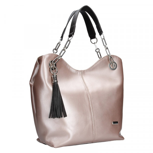 Dámska kožená kabelka Facebag Sofia - ružová