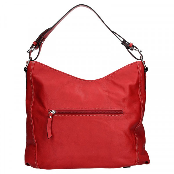 Elegantná dámska kožená kabelka Katana Nicol - červená