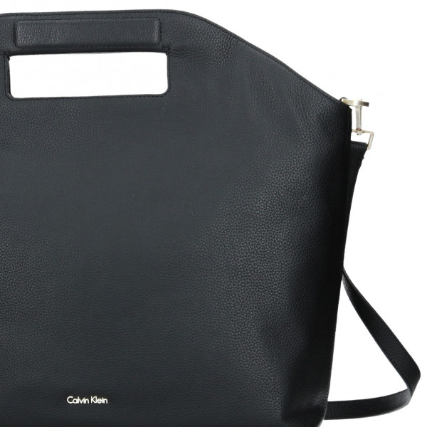 Kožená dámska kabelka Calvin Klein Grand Sac Tote - čierna