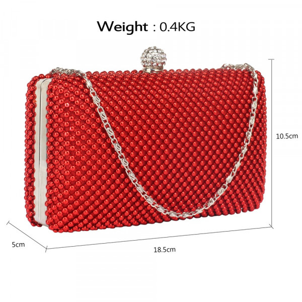 Dámska listová kabelka LS Fashion Charlotte - červená
