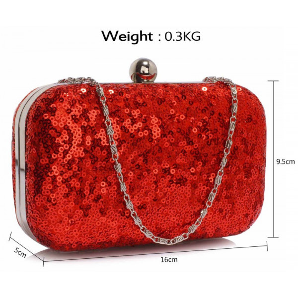 Dámska listová kabelka LS Fashion Gloss - červená