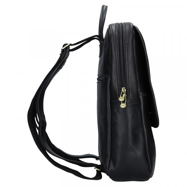 Elegantný dámsky kožený batoh Katana Petra - čierna