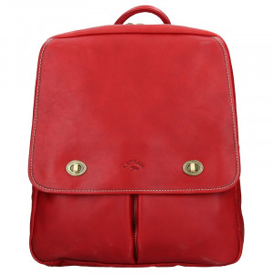 Elegantný dámsky kožený batoh Katana Petra - červená