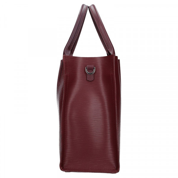 Dámska kožená kabelka Facebag Monarchy - vínová