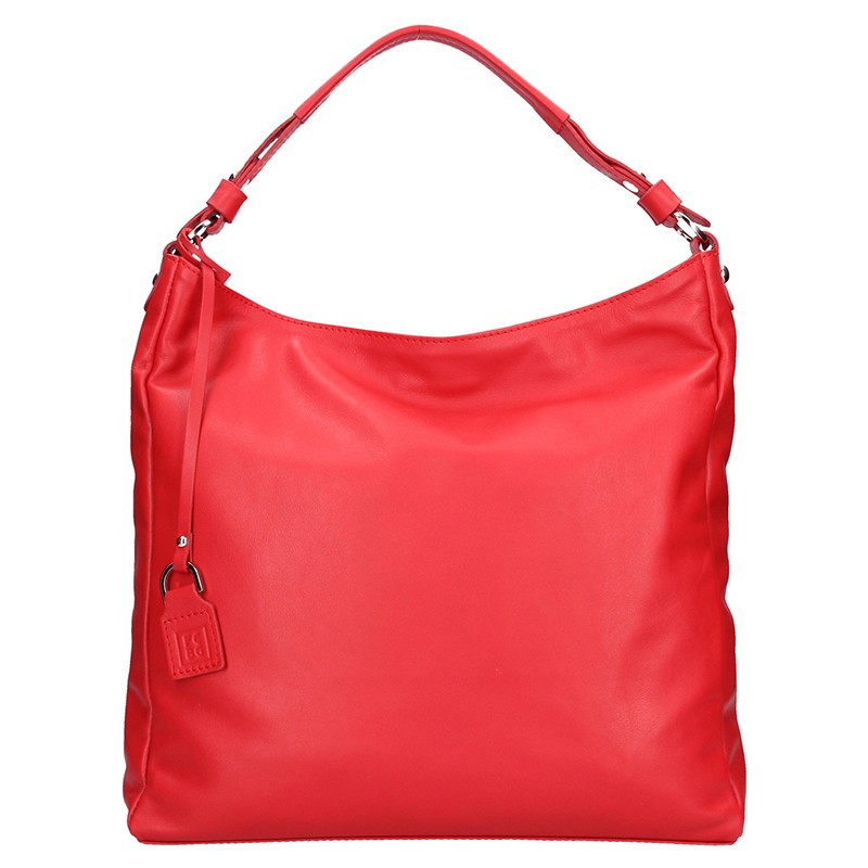 Dámska kožená kabelka Facebag Margaret - červená.