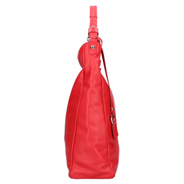 Dámska kožená kabelka Facebag Margaret - červená