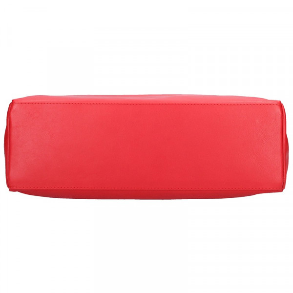 Dámska kožená kabelka Facebag Margaret - červená