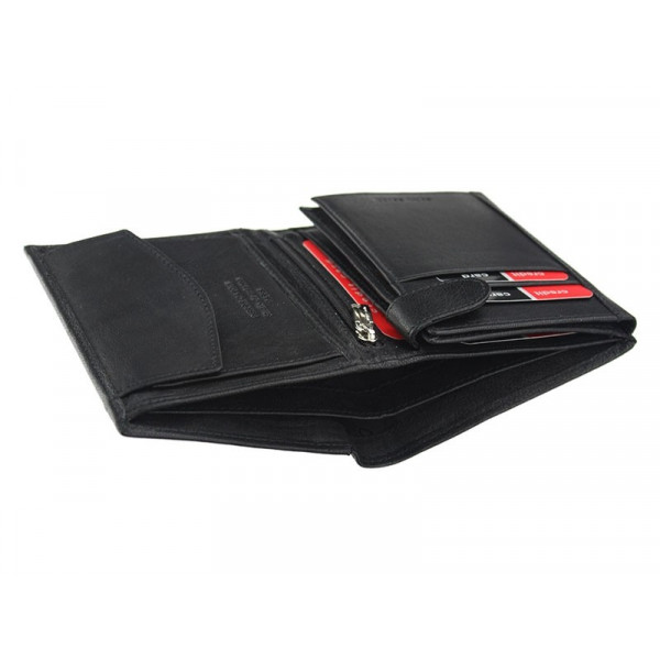 Pánska kožená peňaženka Pierre Cardin Maxmilian - čierno-červená