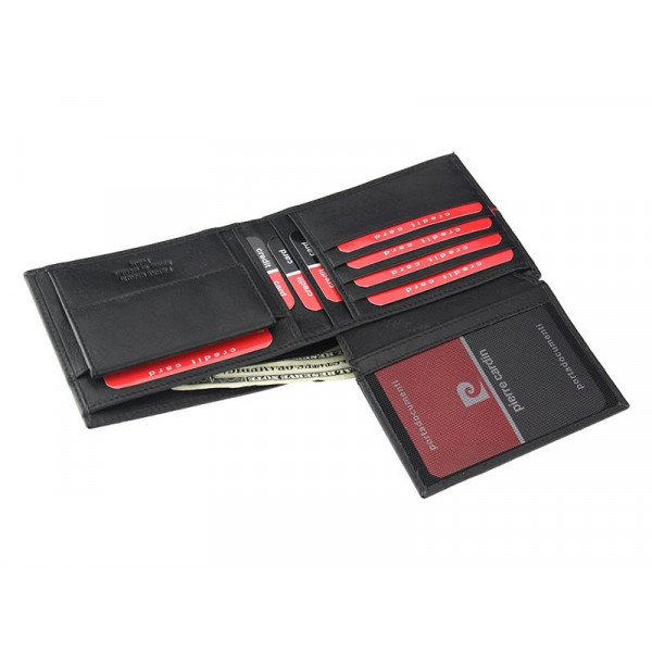 Pánska kožená peňaženka Pierre Cardin Olek - čierno-červená
