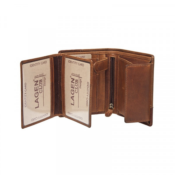 Pánska kožená peňaženka Lagen Apolo - hnedá
