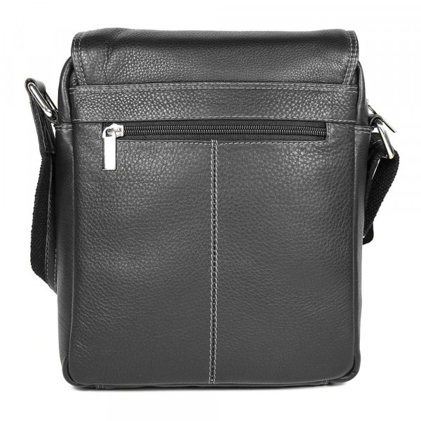Pánska kožená taška cez rameno SendiDesign IG704 - čierna