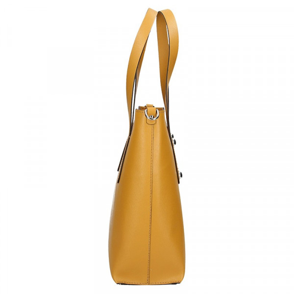 Dámska kožená kabelka Facebag Nina - hořticová