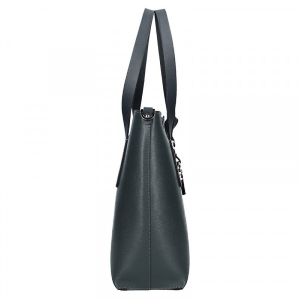 Dámska kožená kabelka Facebag Nina - tmavo šedá