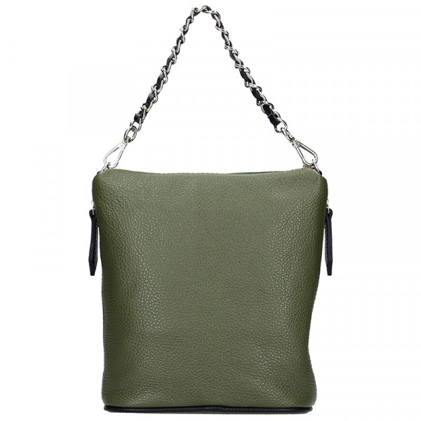 Dámska kožená kabelka Facebag Marta - zelená