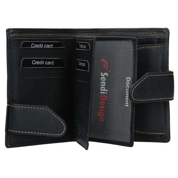 Pánska kožená peňaženka SendiDesign Rendl - čierna