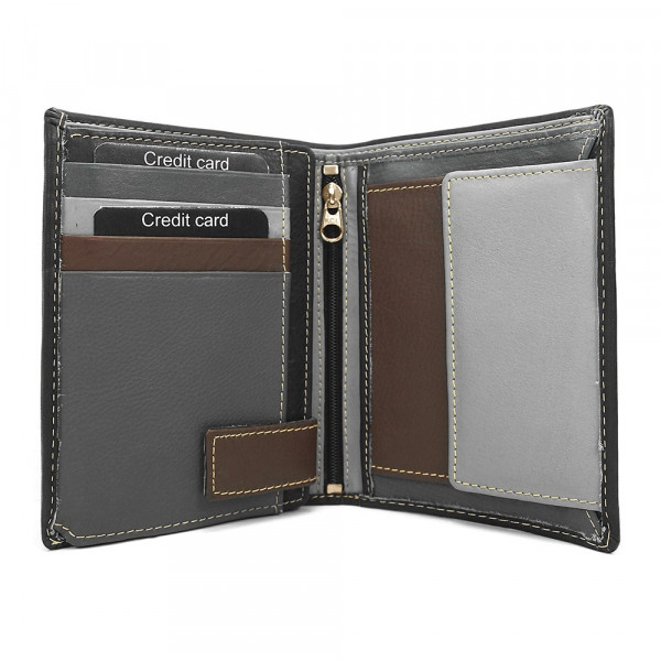 Pánska kožená peňaženka SendiDesign Deren - čierna