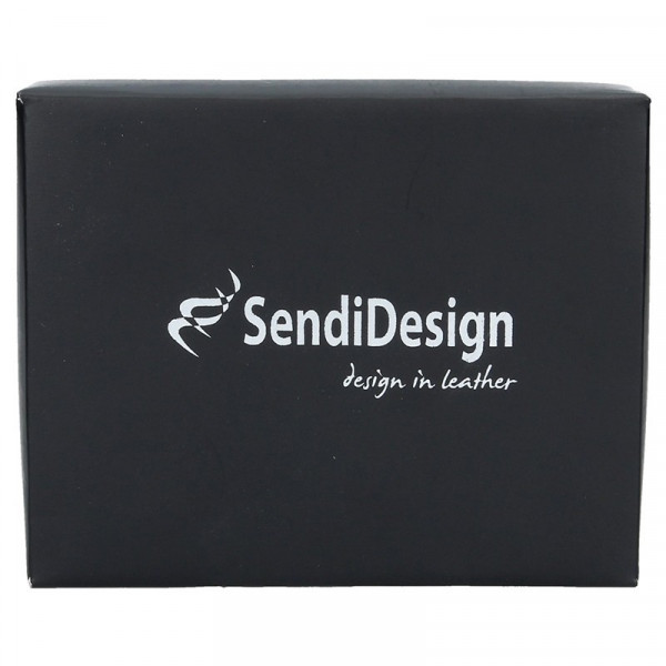 Pánska kožená peňaženka SendiDesign N4 - čierna
