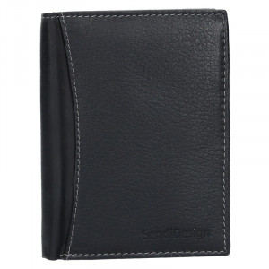 Pánska kožená peňaženka SendiDesign N4 - čierna