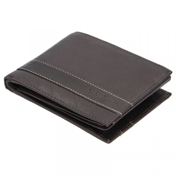 Pánska kožená peňaženka SendiDesign 48 - hnedá