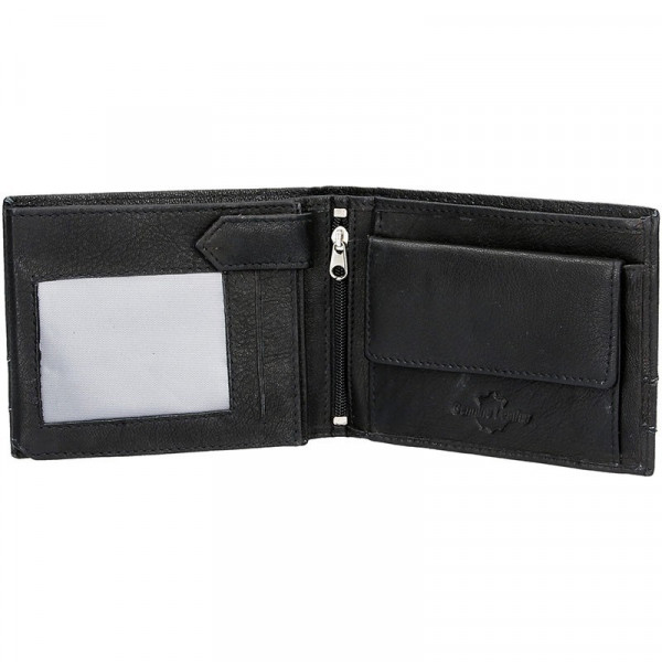Pánska kožená peňaženka SendiDesign 48 - čierna