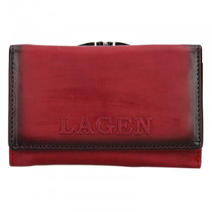 Dámska kožená peňaženka Lagen Denisse - červená