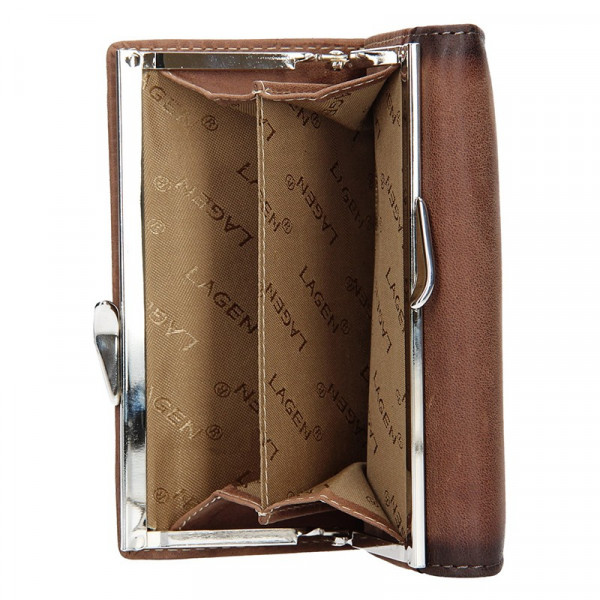 Dámska kožená peňaženka Lagen Denisse - hnedá