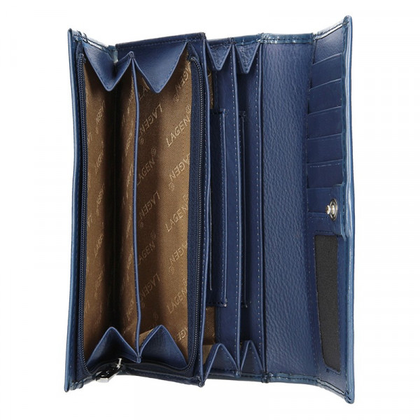 Dámska kožená peňaženka Lagen Aisha - modrá