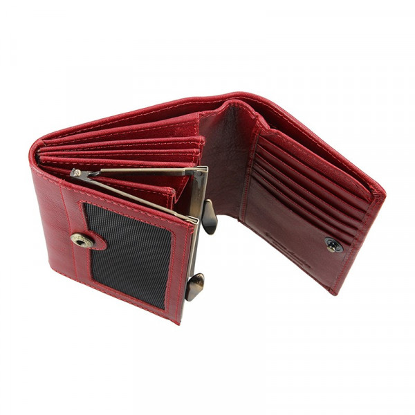 Dámska kožená peňaženka Lagen Hadley - červená