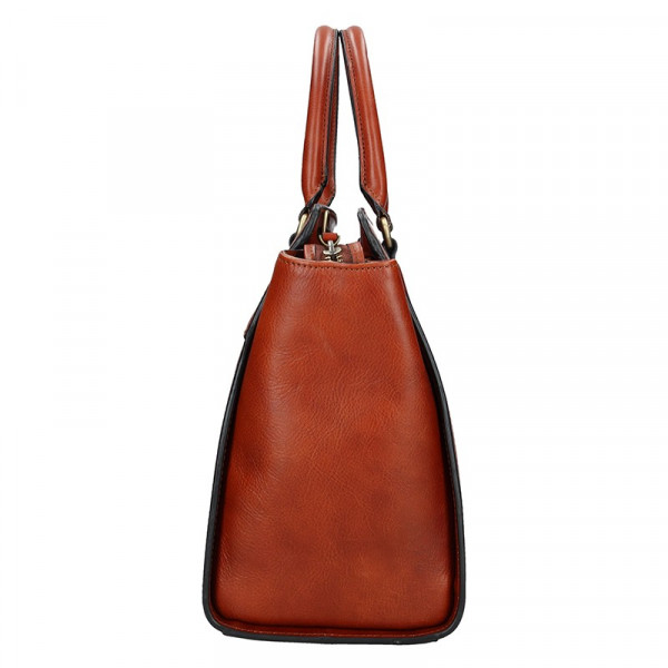 Elegantná dámska kožená kabelka Katana Nicol - svetlo hnedá