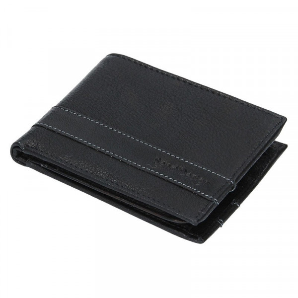 Pánska kožená peňaženka SendiDesign 45 - čierna
