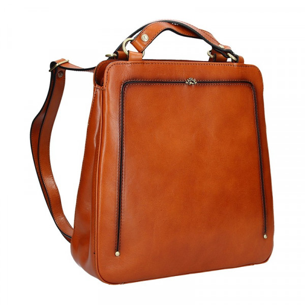 Dámska kožená batôžky kabelka Katana Viola - hnedá