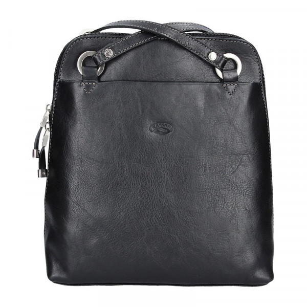 Dámska kožená batôžky kabelka Katana Cindy - čierna