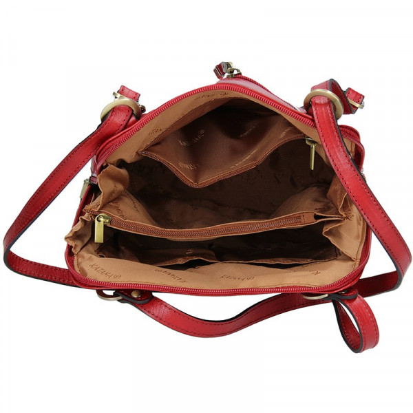 Dámska kožená batôžky kabelka Katana Cindy - hnedá