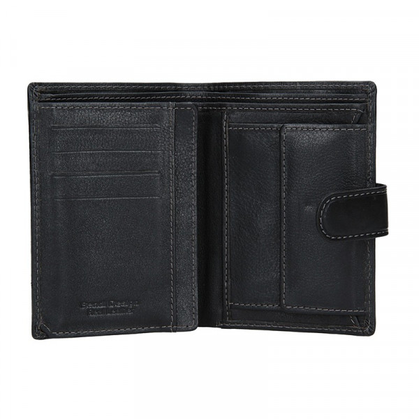 Pánska kožená peňaženka SendiDesign Antonio - čierna