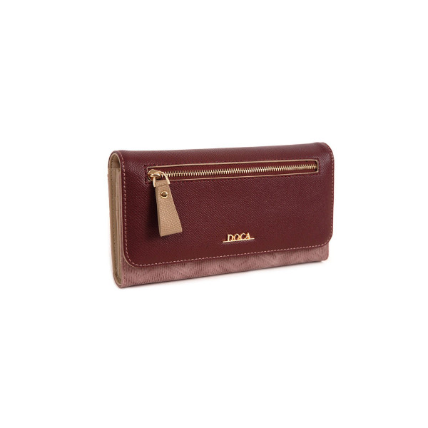 Dámska peňaženka Doca 65141 - vínovo-fialová