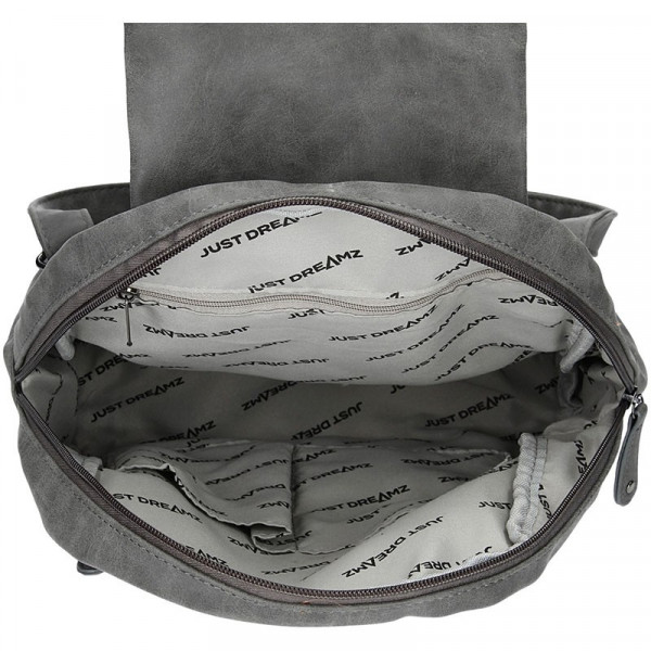 Moderný ekokoža dámsky batoh Just Dreamz Apolena - šedá